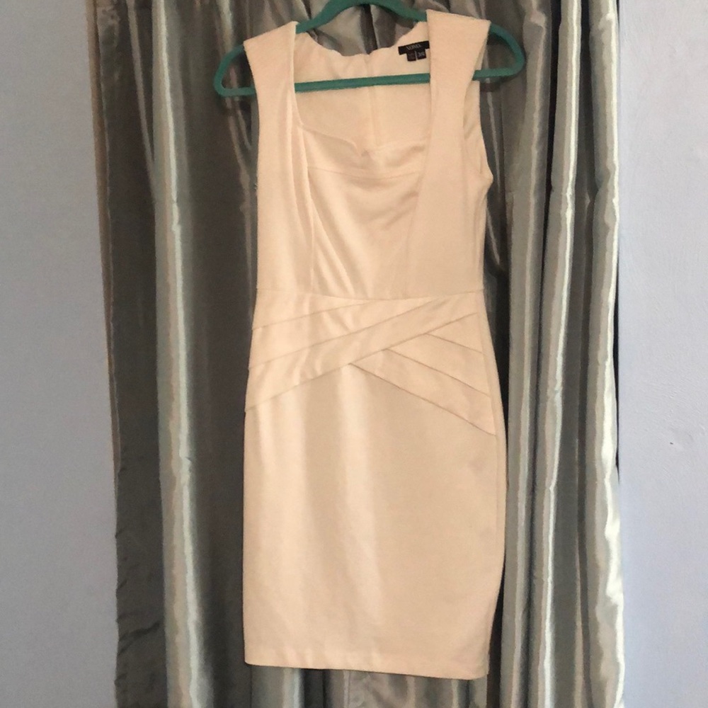 Xoxo white work career dress no belt